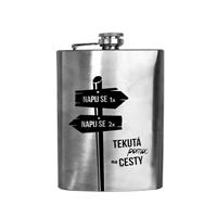 Fľaša vrecková nerez Tekutá pomoc na cesty 0,24 l