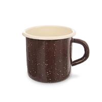 Hrnček smalt BROWN 8 cm