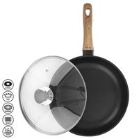 Panvica GRANDE WOODEN priemer 28 cm sklenená pokrievka