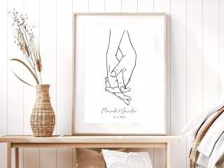 Plagát - Couple in love S (A4 21x29,7cm) s rámečkem