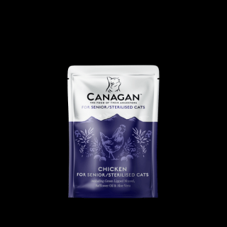 Canagan Cat Sterilised kura - taštička pre kastrované a staršie mačky 85 g