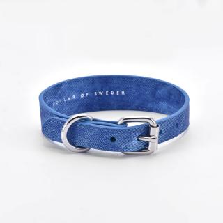 Collar of Sweden obojok z vegánskej kože - denim Veľkosť: L