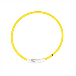 DUVO+ LED svietiaci obojok - žltý Veľkosť: 45 cm