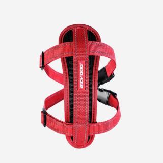 EZYDOG postroj CHEST PLATE HARNESS a bezpečnostný pás do auta - červený Veľkosť: S