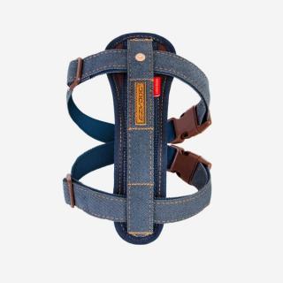 EZYDOG postroj CHEST PLATE HARNESS a bezpečnostný pás do auta - denim Veľkosť: L