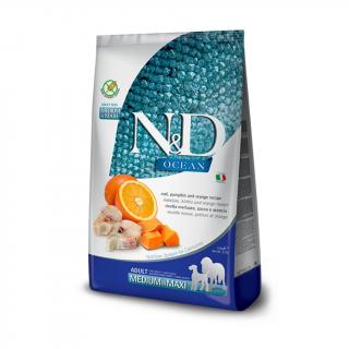 Farmina N&D dog OCEAN PUMPKIN adult medium & maxi, codfish & orange Hmotnosť: 2.5 kg