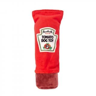 Ferribiella Fabric+Bottle Tomato - hračka pre psy so zvukom