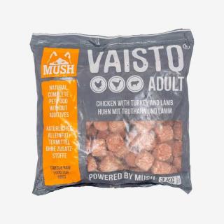 MUSH Vaisto® kompletné BARF menu sivé (morka - kura - jahňa) Hmotnosť: 0.8 kg