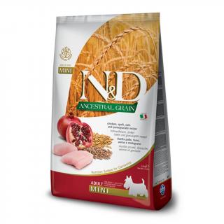 N&D Dog Ancestral Grains Adult Mini Chicken & Pomegranate Hmotnosť: 800 g
