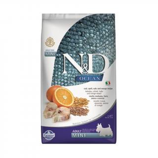 N&D dog OCEAN adult mini, codfish, spelt, oats & orange Hmotnosť: 2.5 kg