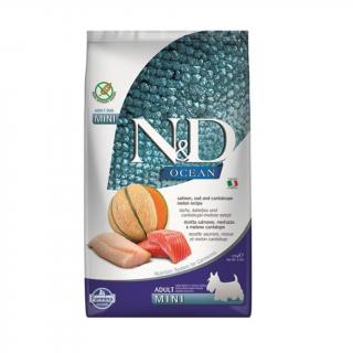 N&D dog OCEAN adult mini, salmon, cod & cantaloupe melon Hmotnosť: 7 kg