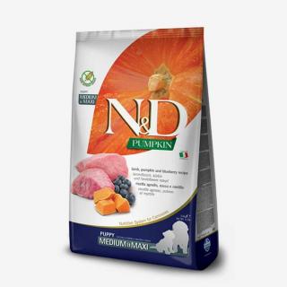 N&D dog PUMPKIN puppy medium & maxi, lamb & blueberry Hmotnosť: 2.5 kg