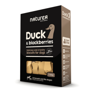 Naturea sušienky pre psov Duck & Blackberries 140 g