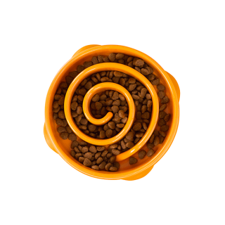 Petstages Fun Feeder spomaľovacia miska Swirl oranžová Veľkosť: L