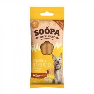 Soopa dentálne pamlsky pre psov - banán a arašidové maslo 100 g