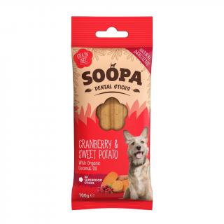 Soopa dentálne pamlsky pre psov - brusnice a sladké zemiaky 100 g
