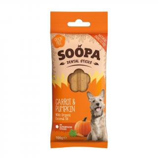 Soopa dentálne pamlsky pre psov - mrkva a tekvicové semienka 100g