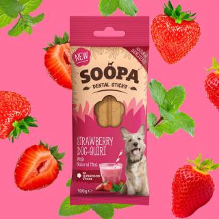 Soopa dentálne pamlsky pre psov Strawberry Dog-Quiri 100 g