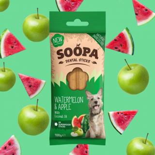 Soopa dentálne pamlsky pre psov - vodný melón a jablko 100 g