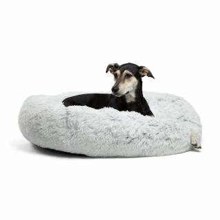 The Calming Donut Bed chlpatý pelech - sivý Veľkosť: L