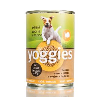 Yoggies konzerva pre psa - morčacia so sladkými zemiakmi 400 g