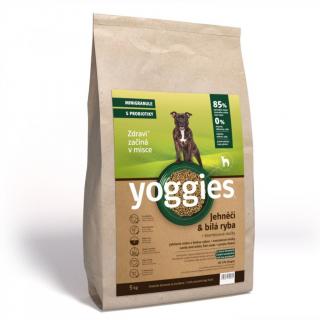 Yoggies MINIGRANULE za studena lisované - jahňacie a biela ryba pre malé psy Hmotnosť: 5 kg