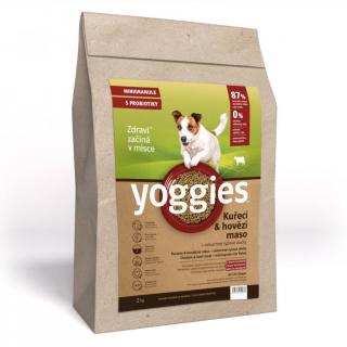 Yoggies MINIGRANULE za studena lisované - kura a hovädzie pre malé psy Hmotnosť: 2 kg