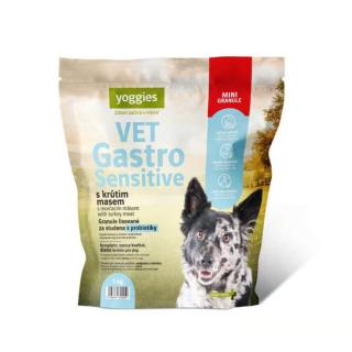 Yoggies VET Gastro Sensitive MINIGRANULE za studena lisované - morčacie mäso pre malé psy Hmotnosť: 2 kg