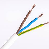Kábel 3x1,5mm² H05VV-F ohybný pvc biely