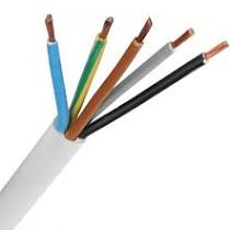 Kábel 5x1,5mm² ohybný H05VV-F pvc biely CYSY