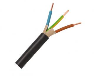 Kábel CYKY-J 3x6mm² pevný čierny