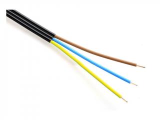 Kábel CYYp-O 3x1,5mm² plochý pevný(farby vodičov ako cyky-O)