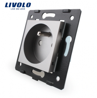 LIVOLO VL-C7-C1FR-15 zásuvka FR - strieborný modul