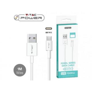 POWER USB kábel USB-C 1m biely 8482