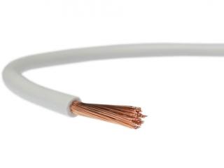 Vodič 0,5mm² H05V-K 1x0,5 biely ohybný pvc