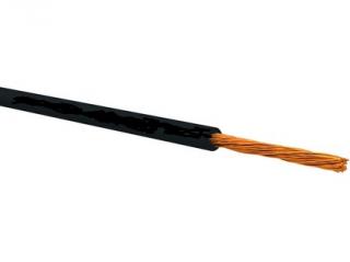 Vodič 4mm² H07V-K 1x4 čierny ohybný pvc