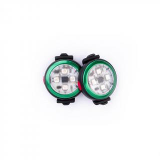 CURLI Luumi LED bezpečnostné svetielko dobíjacie na obojok GREEN