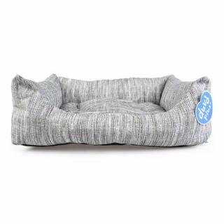 DUVO+ Mäkký pelech pre psov s extra hrubým vankúšom 60x45x16cm sivý