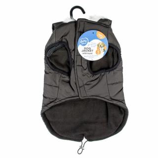 DUVO+ zimná bunda s kapucňou pre psov XS 30cm čierna