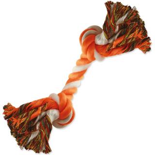 Hračka Dog Fantasy uzol bavlnený oranžovo-biely 2 knôty 20cm