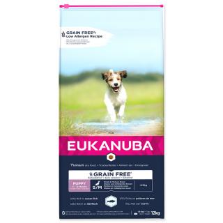 Krmivo Eukanuba Puppy & Junior Small & Medium Grain Free Ocean Fish 12kg