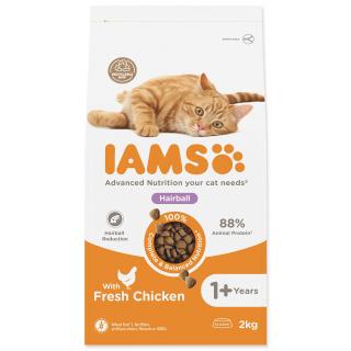 Krmivo Iams Cat Adult/Senior Hairball Chicken 2kg