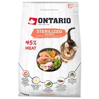 Krmivo Ontario Cat Sterilised Salmon 0,4kg