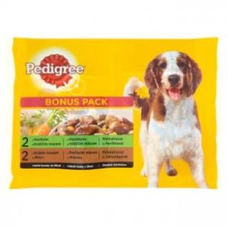 Mars PEDIGREE kapsička dog ADULT Multipack HD a králik & morka a mrkva v šťave 4 x 100 g