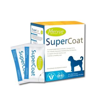 Mervue SuperCoat pasta vo vrecúškach pre stredné psy 30x10ml