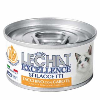MONGE LECHAT EXCELLENCE FLAKES kompletné krmivo pre dospelé mačky -morčacie mäso s mrkvou 80g