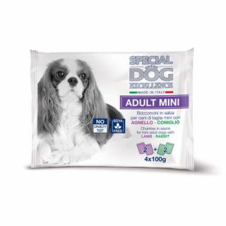 MONGE SPECIAL DOG EXCELLENCE MINI ADULT jahňa/králik multi pack 4x100g kapsička