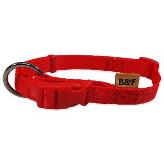 Obojek BAF nylon červený 1,5x30-50cm