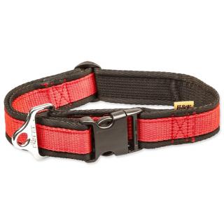 Obojek BAF nylon červený 4x43-74cm