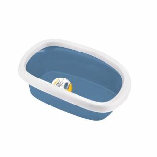 STEFANPLAST Sprint 10 toaleta pre mačky s okrajom nebesky modrá/biela 31x43x14cm